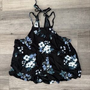 Hollister Black Floral Camisole